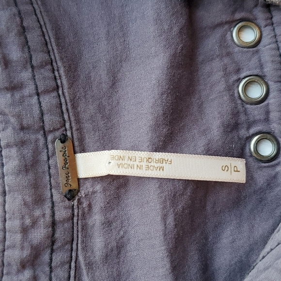 Free People Black and Gray Wesley Plaid Button Down Shirt S - Picture 3 of 6